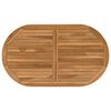 vidaXL Piano del tavolo Ovale Legno di teak solido Naturale