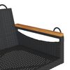 vidaXL Panchina Dondolo Nera 109x62x40 cm in Polyrattan