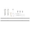 vidaXL Kit Binari Porta Scorrevole 200 cm Acciaio Inossidabile Argento