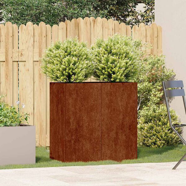 vidaXL Fioriera Arrugginita 80x40x80 cm in Acciaio Corten