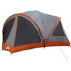 vidaXL Tenda per famiglie 10 persone con tetto Grigio e arancione