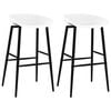 vidaXL Sgabelli da Bar 2 pz Bianchi