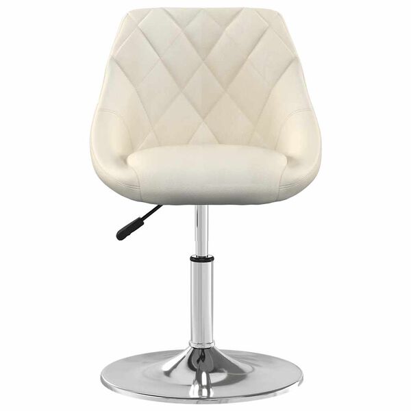 vidaXL Sedie da Pranzo Girevoli 2 pz Crema in Velluto