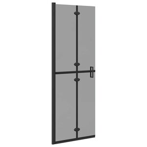 vidaXL Parete doccia Walk-in Nero e trasparente scuro 70 x 190 cm