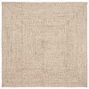 vidaXL Tappeto da Area Naturale e Bianco 120 x 120 cm Juta