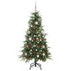 vidaXL Albero di Natale Artificiale con Rami Pieghevoli Verde 150 cm