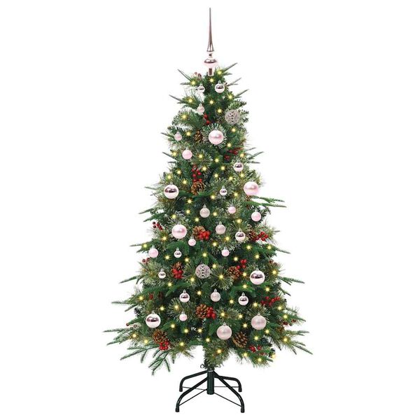 vidaXL Albero di Natale Artificiale con Rami Pieghevoli Verde 150 cm