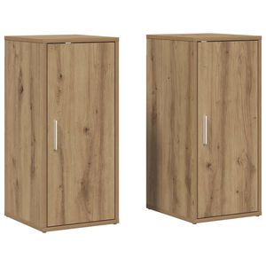 vidaXL Scarpiere 2 pz Rovere Artigianale 32x35x70 cm in Truciolato
