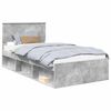 vidaXL Struttura del letto Grigio Concret&egrave; 100 x 200 cm Pino massello
