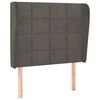 vidaXL Testiera ad Orecchio Grigio Scuro 93x23x118/128 cm in Velluto