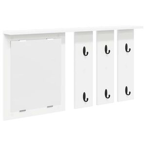vidaXL Appendiabiti a muro Bianco 85 x 10 x 45 cm Legno multistrato