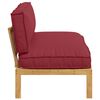 vidaXL Set di divani con cuscino Rosso Vino 120 x 92 x 69 cm