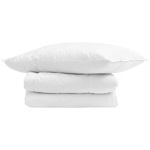 vidaXL Duvet Invernale con cuscino 2 pcs Bianco Piuma d'anatra