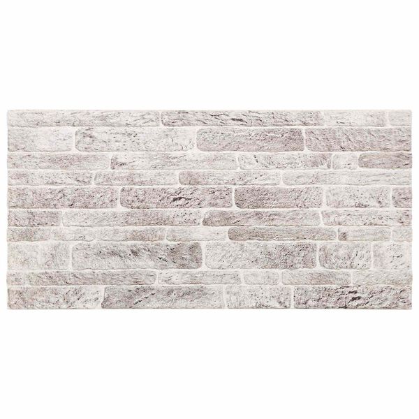 vidaXL Pannelli da parete 10 pcs Grigio chiaro e bianco 100 x 50 cm