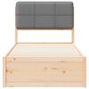 vidaXL Letto con Testiera Rivestita Grigio chiaro 90 x 190 cm