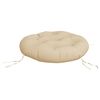 vidaXL Cuscino Rotondo Beige &Oslash; 60x11 cm in Tessuto Oxford