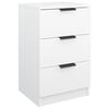 vidaXL Comodino Bianco 40x36x65 cm