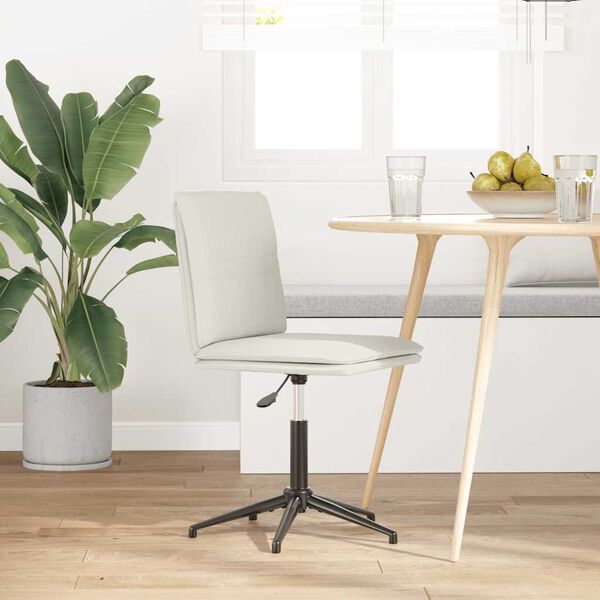 vidaXL Sedia da Pranzo Crema in Velluto