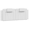vidaXL Cuscino Testiera Viana Bianco 140 cm in Similpelle