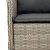 vidaXL Set Pranzo da Giardino 9pz con Cuscini Grigio Chiaro Polyrattan