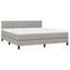 vidaXL Giroletto a Molle con Materasso Grigio Chiaro160x200 cm Tessuto