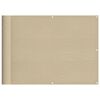 vidaXL Paravento da Balcone Beige 75x1000 cm 100% Poliestere Oxford