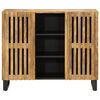 vidaXL Credenza 90x34x75 cm in Legno Massello di Mango Grezzo