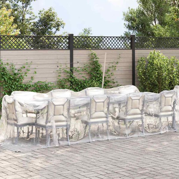 vidaXL Telone Trasparente con Occhielli 2x12 m in Polietilene