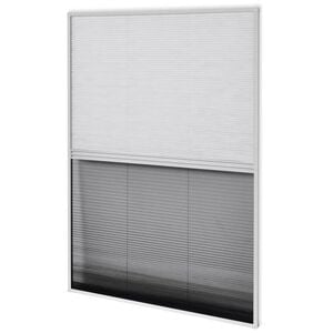 vidaXL Zanzariera Plissettata in Alluminio 80x120 cm con Tendina