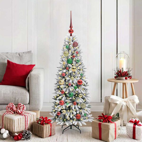 vidaXL Albero di Natale artificiale con 150 LED Bianco 120 cm