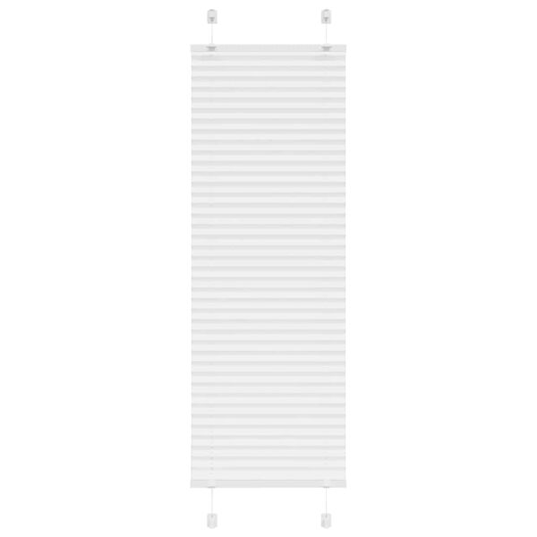 vidaXL Tenda Plissettata Bianca 50x100 cm Larghezza Tessuto 49,4 cm