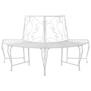 vidaXL Panchina per Alberi 4-Numero di posti 160 x 80 x 89 cm Acciaio