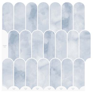 vidaXL Piastrella Piuma 20 pz Azzurro 30 x 30 cm Poliuretano e PET