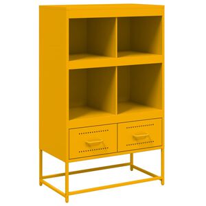 vidaXL Credenza Giallo Senape 68x39x111,5 cm in Acciaio