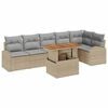 vidaXL Set Divano da Giardino 7 pz beige e grigio chiaro
