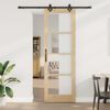 vidaXL Porta scorrevole ORKDAL Naturale e Nero 78 x 232 cm