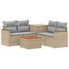 vidaXL Set di divani 6 pz Beige e Grigio Chiaro