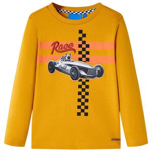 vidaXL Maglietta da Bambina a Maniche Lunghe Ocra 104