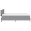 vidaXL Letto a Sorgente LED con led Grigio chiaro 140 x 190 cm Tessuto