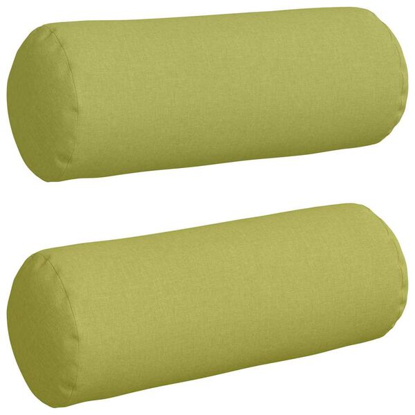 vidaXL Cuscini a rullo 2 pcs Verde chiaro Ø 25 x 70 cm Tessuto