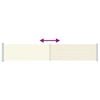 vidaXL Tenda Laterale Retrattile per Patio 117x600 cm Crema
