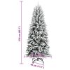 vidaXL Albero di Natale artificiale con 300 LED Bianco 210 cm
