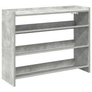 vidaXL Scarpiera Grigio Cemento 80x25x62 cm in Legno Multistrato