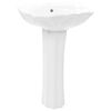vidaXL Lavandino a Colonna in Ceramica Bianca 580x510x200 mm