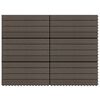 vidaXL Piastrella per Decking 6 pcs Marrone Scuro 60 x 30 cm WPC