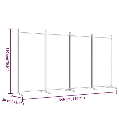 VidaXL Divisorio A 6 Pannelli Bianco 240x200 cm Tessutocod Mxl 121374 Separè • Prezzi