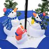 vidaXL Albero di Natale con Nevicata e Base ad Ombrello Blu 75 cm PVC