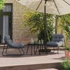 vidaXL Arredamento da Giardino 2 pcs Nero 60,5 x 81 x 71 cm