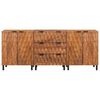 vidaXL Credenza 3 pcs Finitura Marrone Acacia 60 x 33 x 75 cm