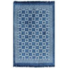vidaXL Tappeto Kilim in Cotone 160x230 cm con Motivi Blu